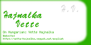 hajnalka vette business card